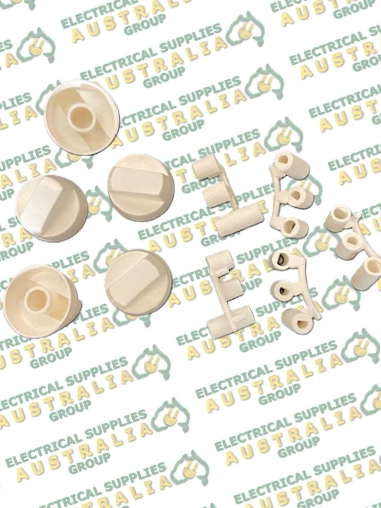 5 Pack Of White Oven Knobs With Adaptors - Image 3