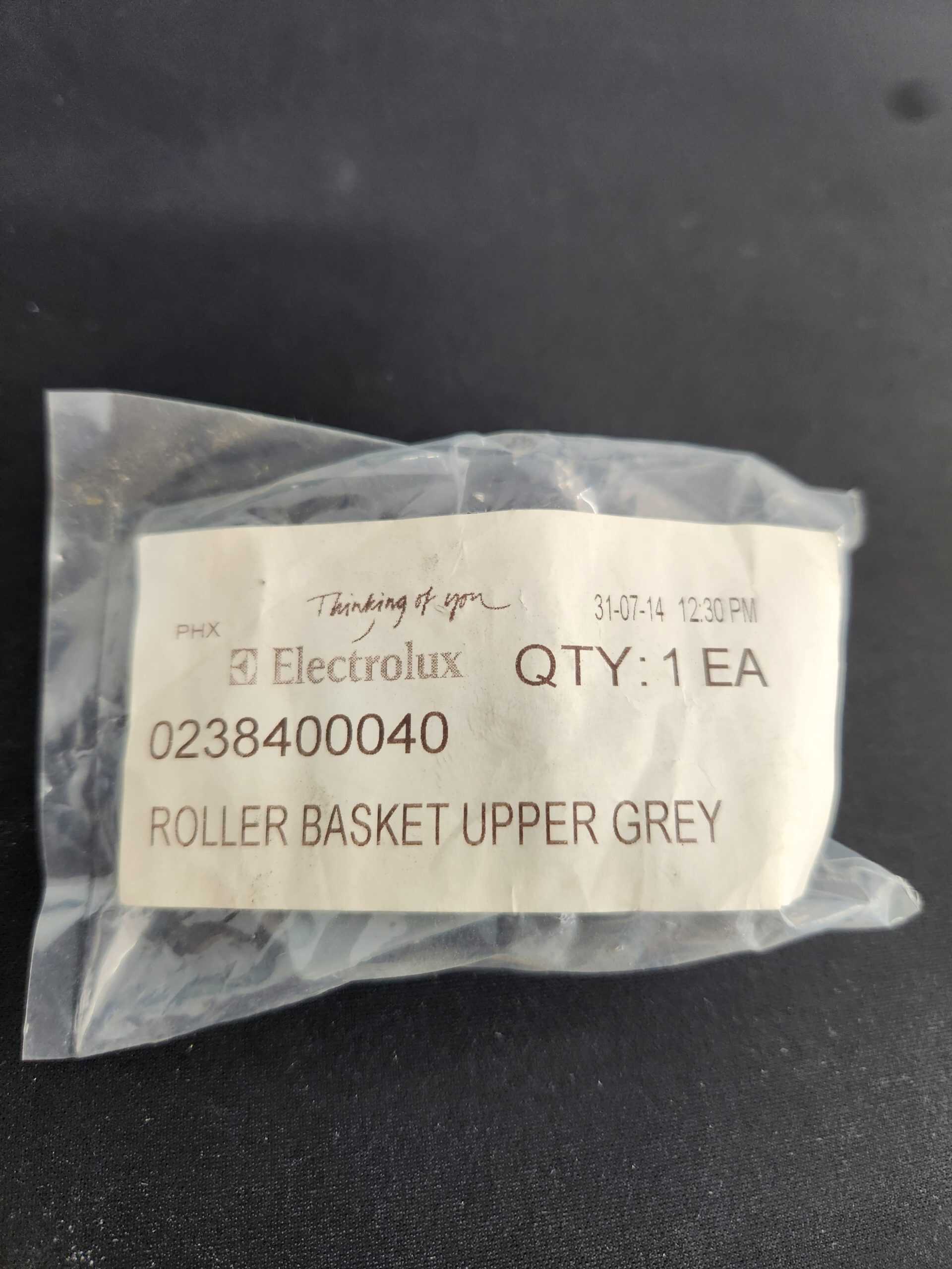 0238400040 Roller Assembly Upper Basket Grey