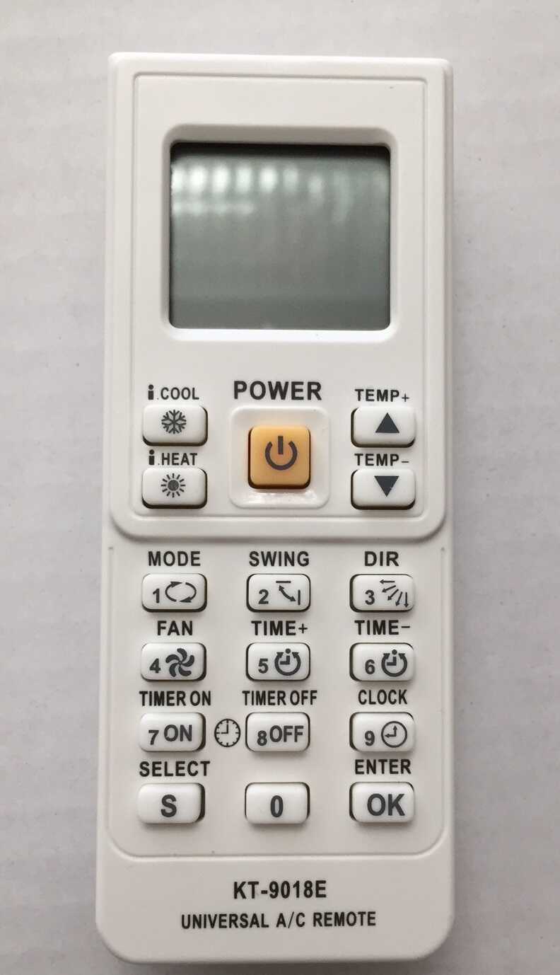 KT-9018E Universal Air Conditioner Remote Control