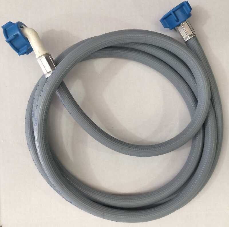 0303 Universal Cold Inlet hose 2.5M Female Straight fitting to 3/4 Elbow