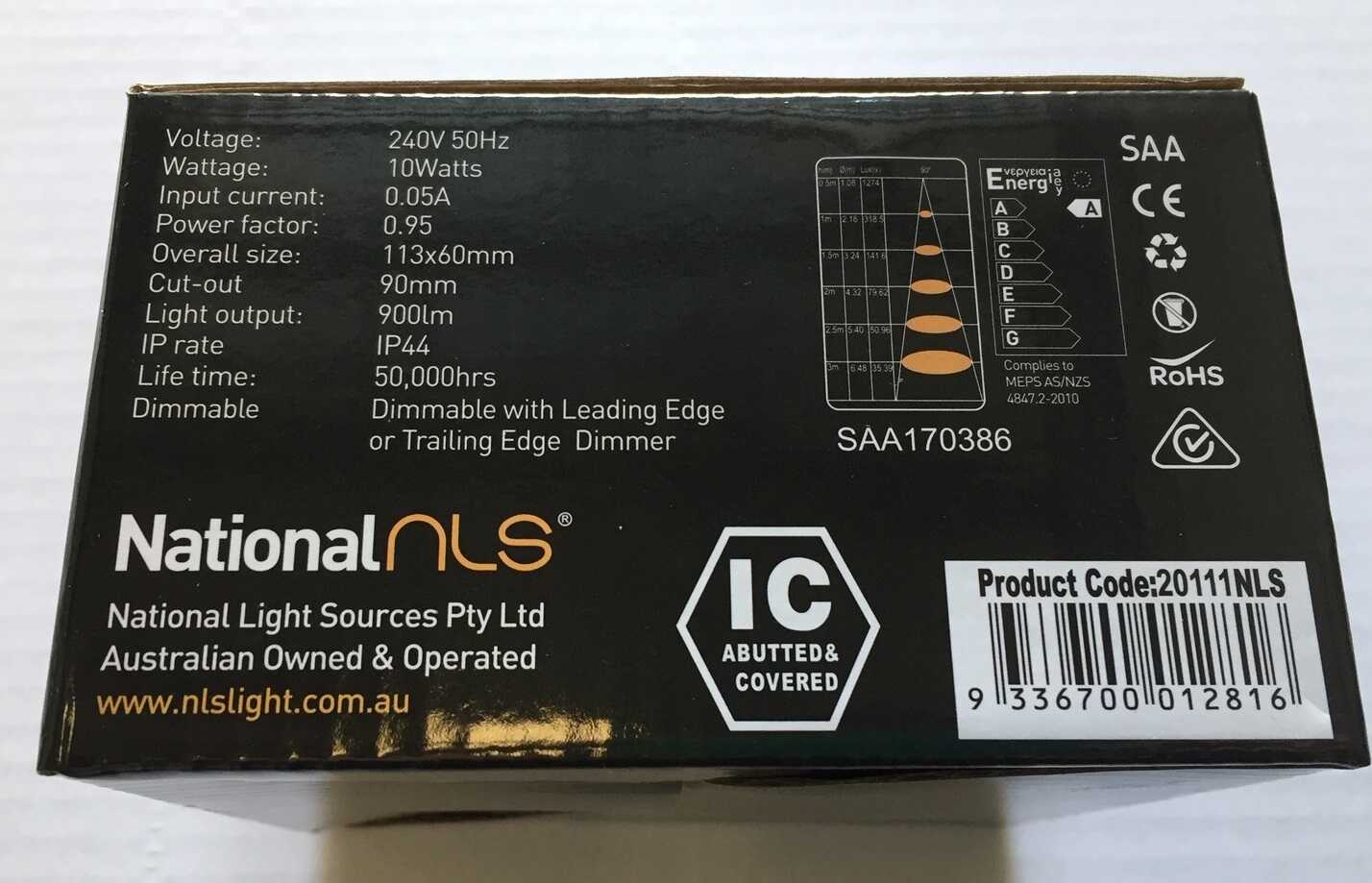 50 x 10w tri colour led dimmable downlight 90mm cut out - Image 2