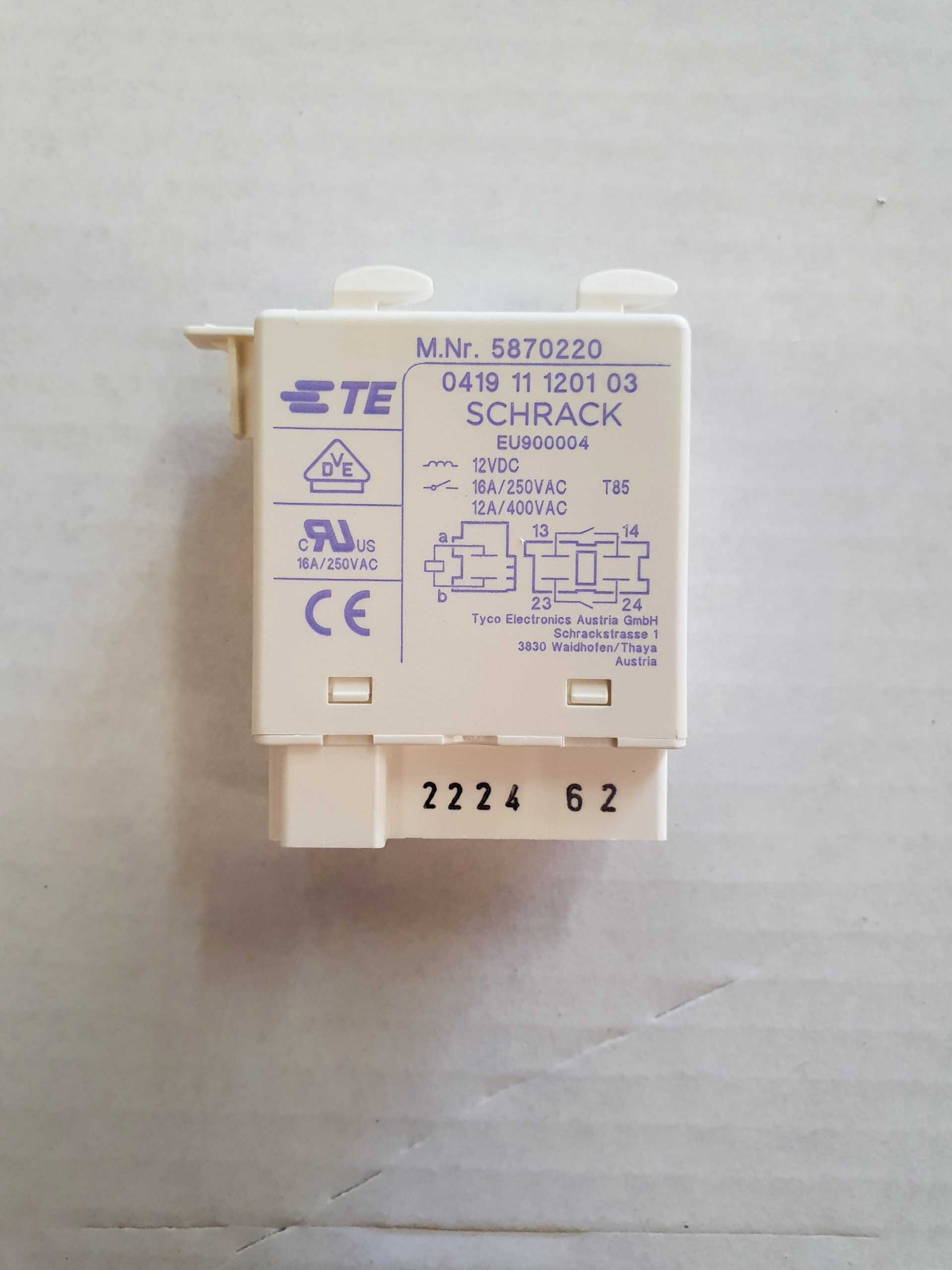 05870220 Genuine Miele Heater Relay - Image 3
