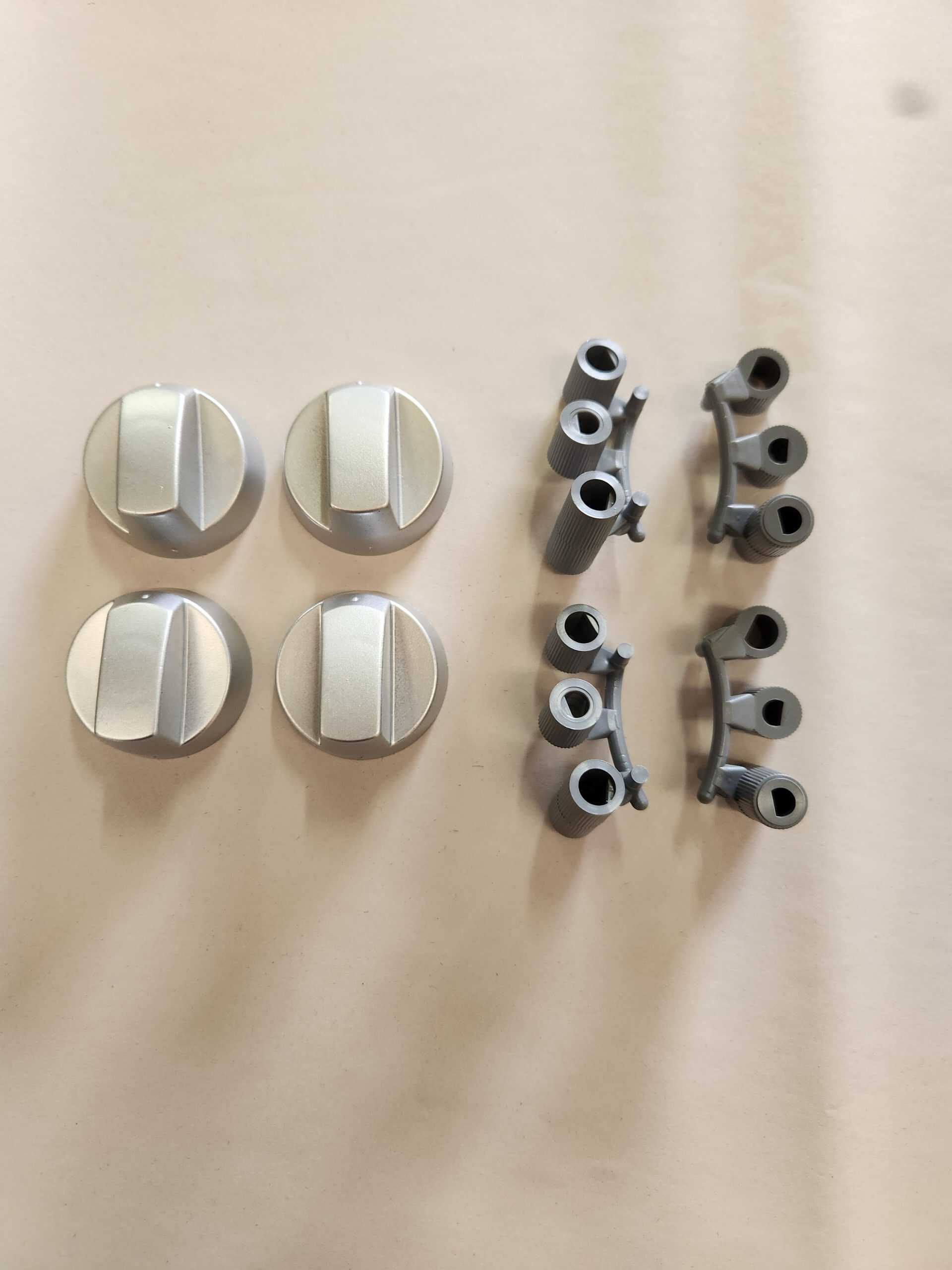 4 Pack Of Silver Oven Knobs With Adaptors