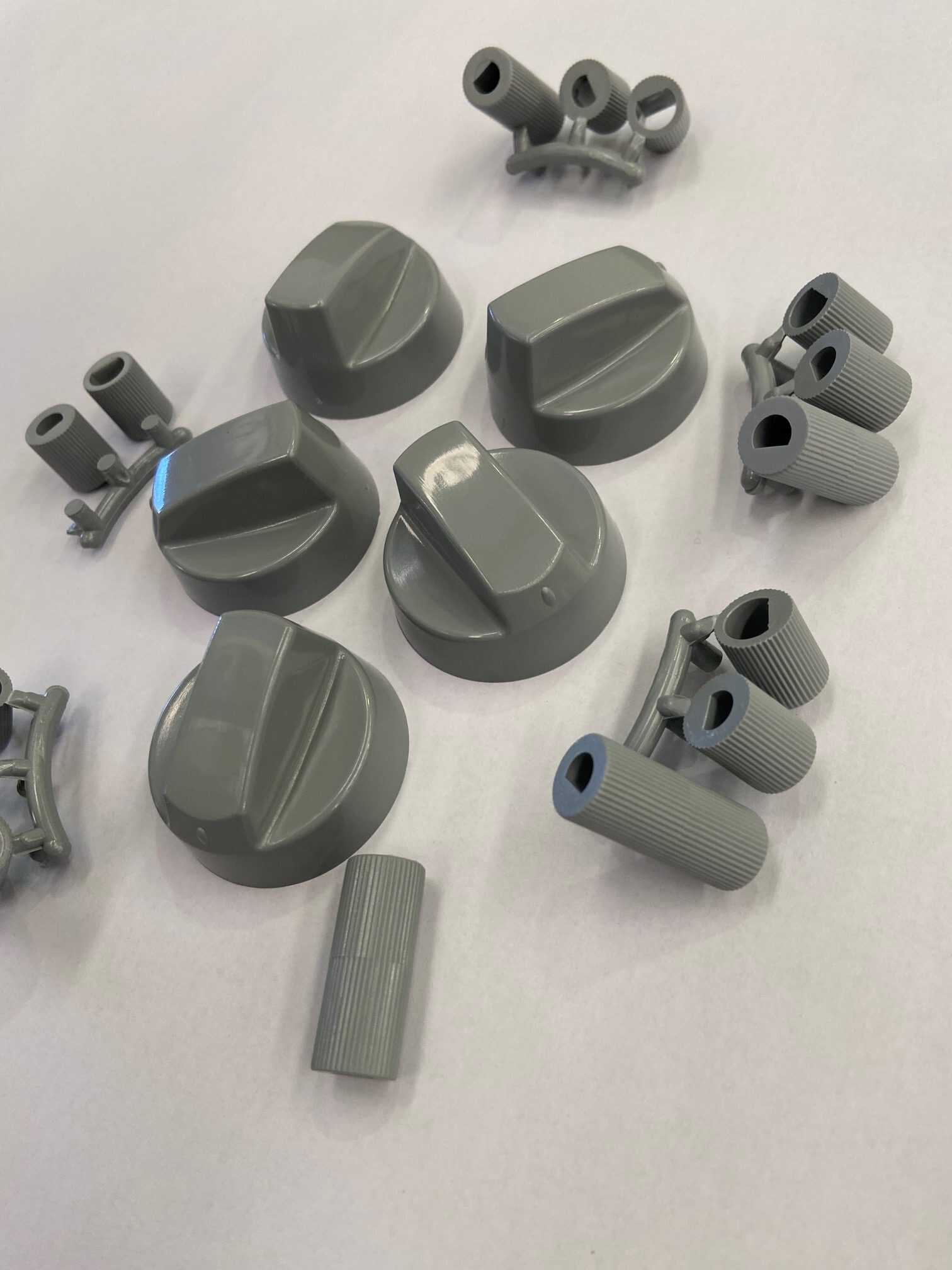 Oven Knobs Grey 5pk with Adaptors - Image 2