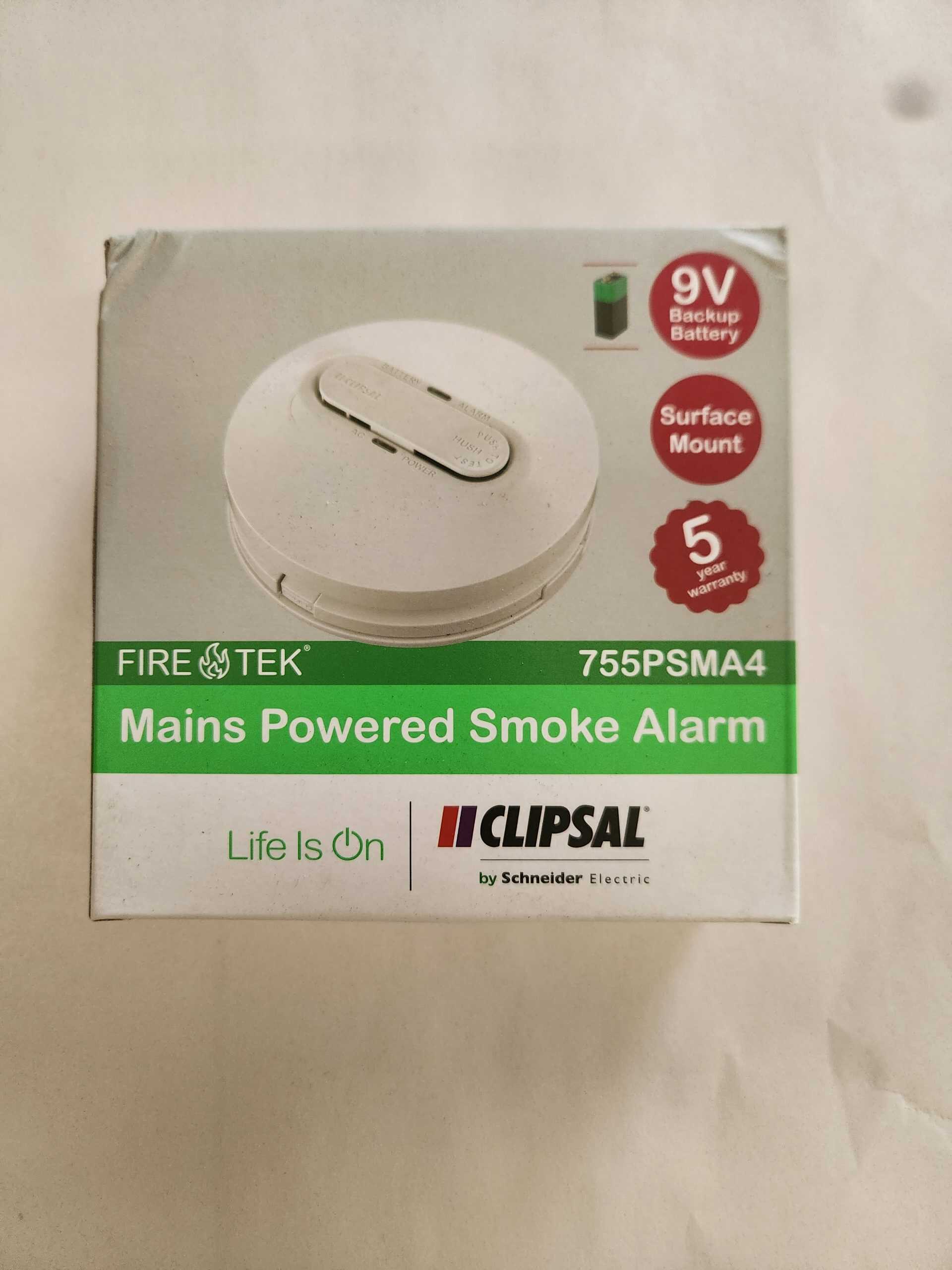 Clipsal 755PSMA4 Mains Powered Smoke Alarm *CLEARANCE STOCK, LIMITED TIME ONLY* Please Read Description* - Image 3