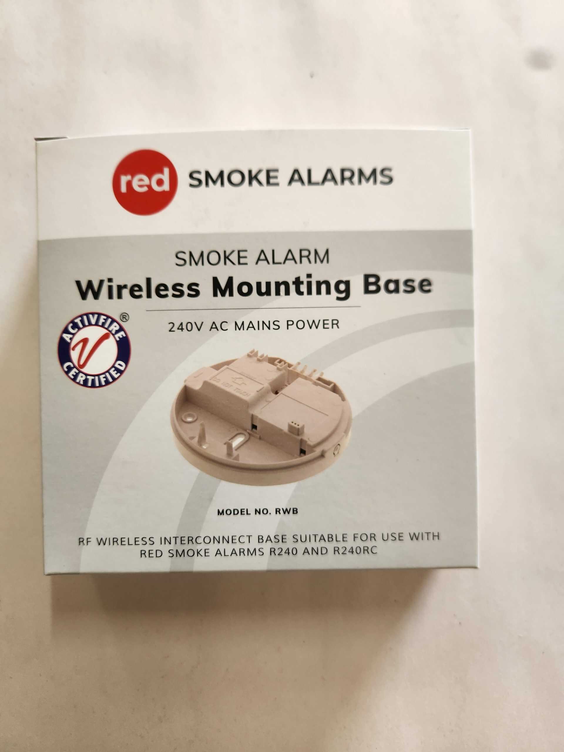 Red Smoke Alarms Smoke Alarm Mounting Base With Wireless Interconnect For Use With R240 and R240RC - Image 3