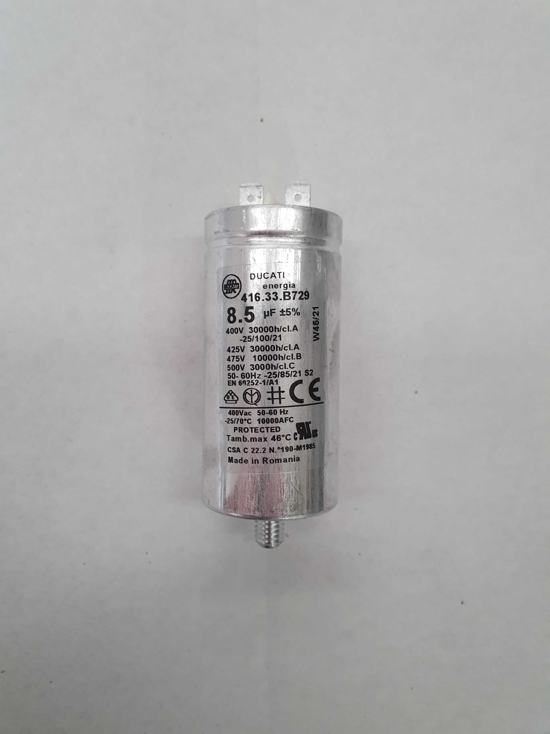 8.5UF Metal Capacitor 2 Pins