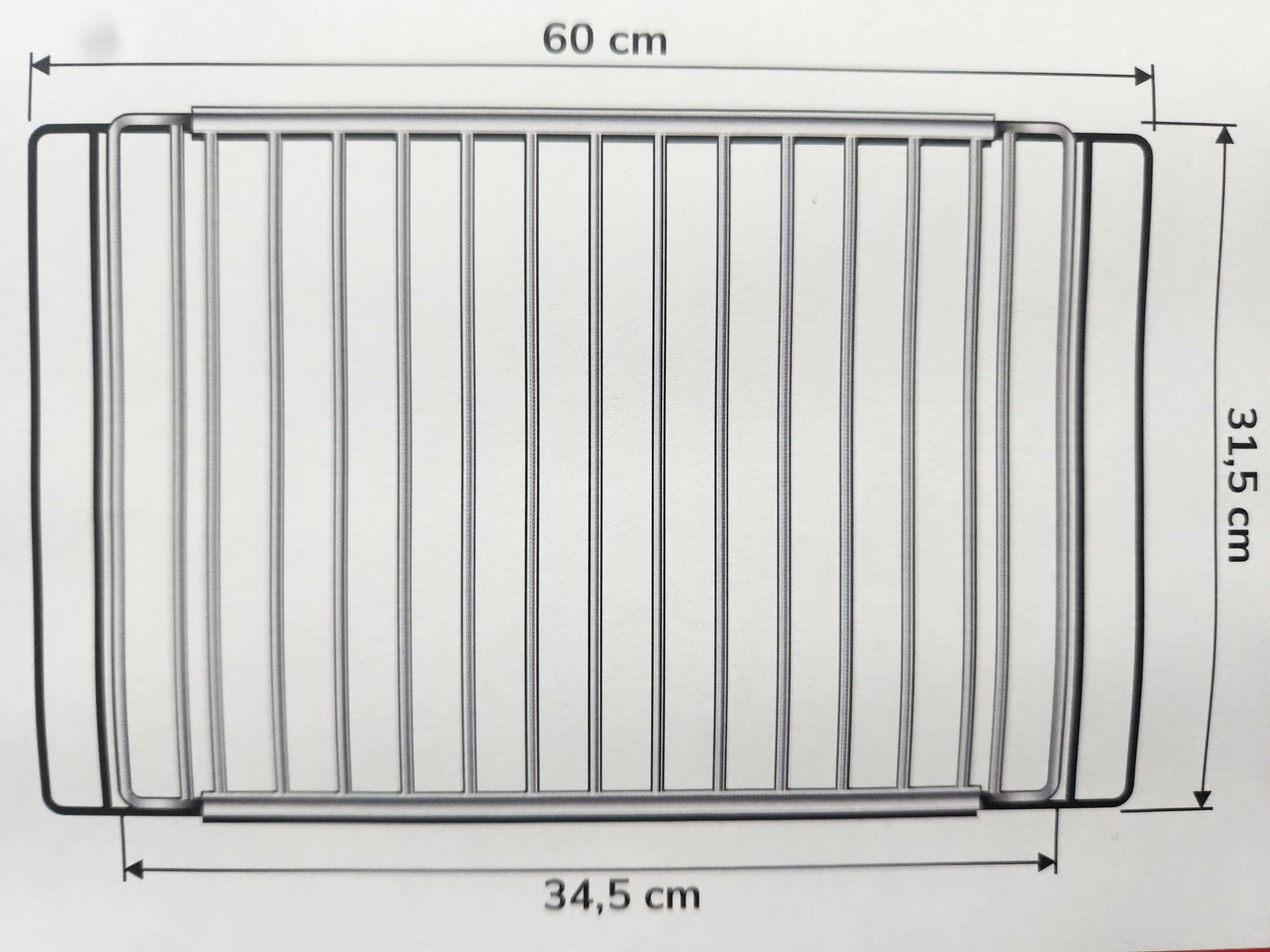 Universal extendable oven rack 350mm x 320mm to max 560mm x 320mm